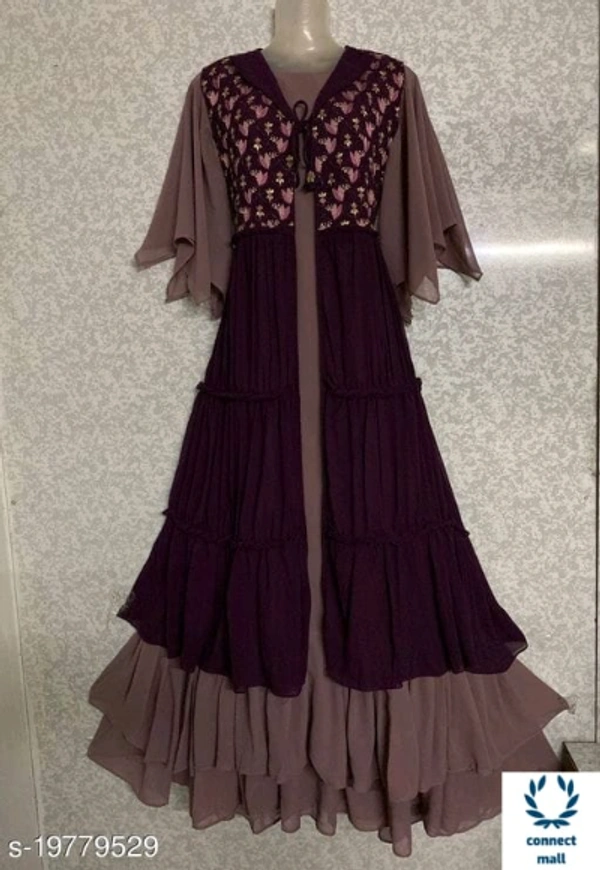 Trendy Attractive Sharara - Free Size, Georgette, Embroidered, Multipack of : Single